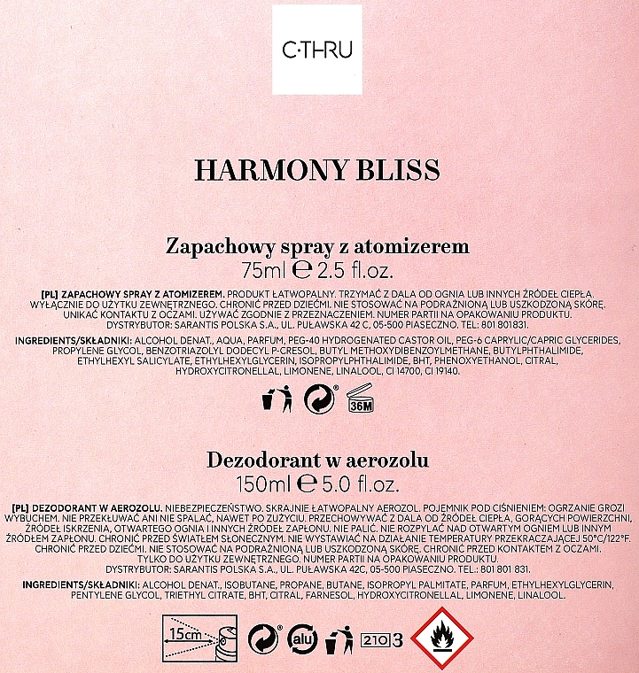 C-Thru Harmony Bliss - Set (b/spray/75ml + deo/150ml) — photo N3