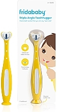 3D Kids Toothbrush with V-Shaped Head, yellow - Frida Baby Triple-Angle Toothhugger — photo N1