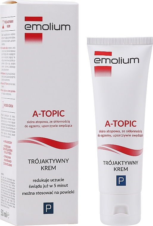 Triple Action Face Cream for Atopic & Eczema-Prone Skin - Emolium A-topic Cream — photo N2