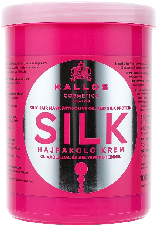 Nourishing Hair Mask - Kallos Cosmetics Kallos Cosmetics Silk Hair Mask — photo N10