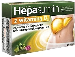 Dietary Supplement "Hepaslimin with Vitamin D3" - Aflofarm Hepaslimin With Vitamin D3 — photo N1