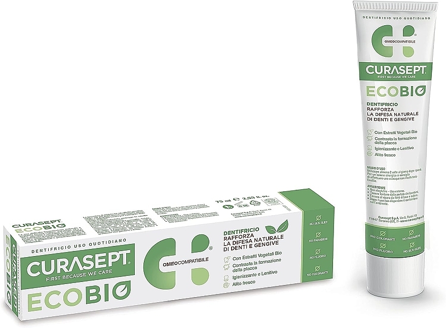 Natural Fluoride-Free Toothpaste - Curaprox Curasept Ecobio Toothpaste — photo N1