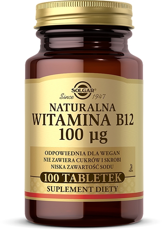 Dietary Supplement "Vitamin B12" 100 mcg - Solgar Vitamin B12 — photo N1