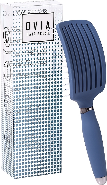 Ovia Blue Hair Brush - Sister Young Hair Brush — photo N1