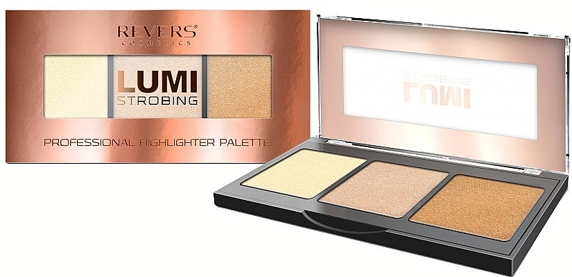 Highlighter Palette - Revers Lumi Strobing Professional Highlighter Palette — photo N1