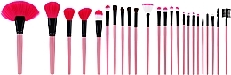Professional Makeup Brushes Set, pink, 24 pcs - Tools For Beauty — photo N1