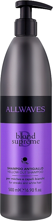 Anti-Yellow Shampoo - Allwaves Blond Supreme Yellow Out Shampoo — photo N1