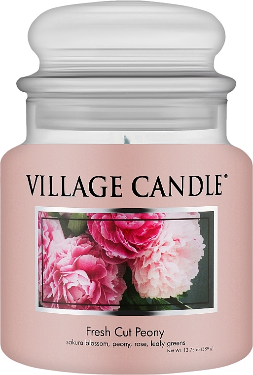 Scented Candle in Jar 'Fresh Peony' - Village Candle Fresh Cut Peony — photo N2