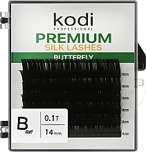 Fragrances, Perfumes, Cosmetics Butterfly Green B 0.10 False Eyelashes (6 rows: 14 mm) - Kodi Professional