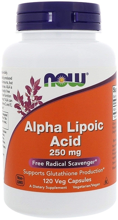 Alpha Lipoic Acid, 250 mg, capsules - Now Foods Alpha Lipoic Acid — photo N1