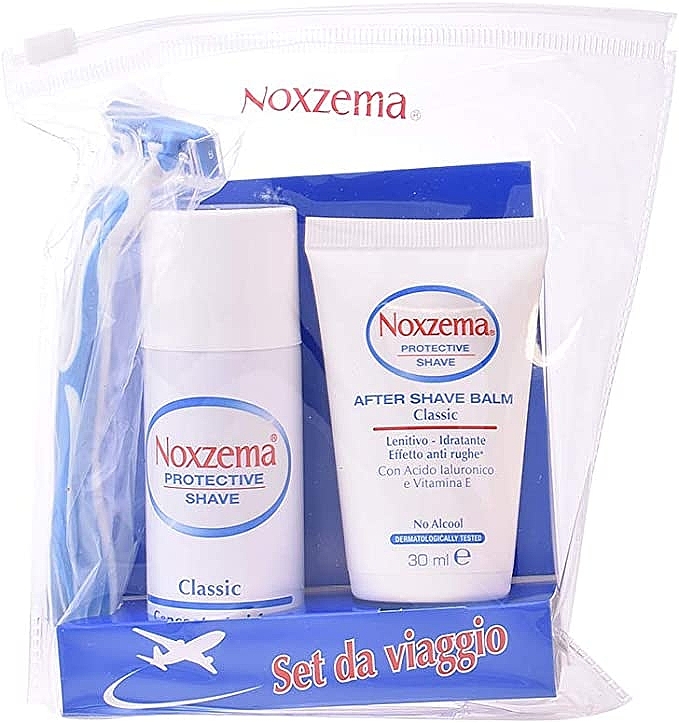 Set - Noxzema Protective Shave Classic Travel Kit (sh/foam/50ml + af/sh/balm/30ml + razor/1pcs) — photo N1
