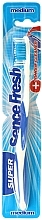 Fragrances, Perfumes, Cosmetics Toothbrush, blue - Sence Fresh Super Clean Medium Toungue Cleaner Toothbrush