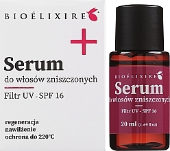 Fragrances, Perfumes, Cosmetics Regenerating Serum for Damaged Hair - Bioelixire Serum SPF 16