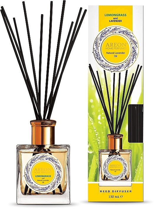 Lemongrass & Lavender Fragrance Diffuser - Areon Home Perfume Lemongrass & Lavender Oil Reed Diffuser — photo N1