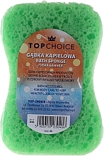 Bath Sponge "Motyl" 30406, white-green - Top Choice — photo N1