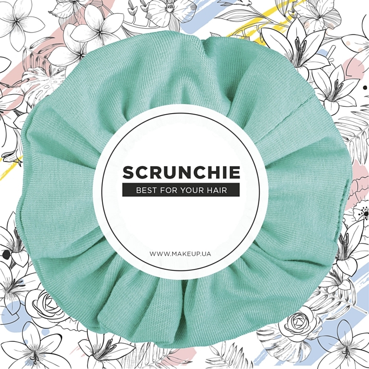 Knit Classic Scrunchie, mint - MAKEUP Hair Accessories — photo N1