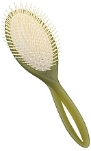 Hair Brush, green - Acca Kappa Infinito Brush Long Pom Pins — photo N1