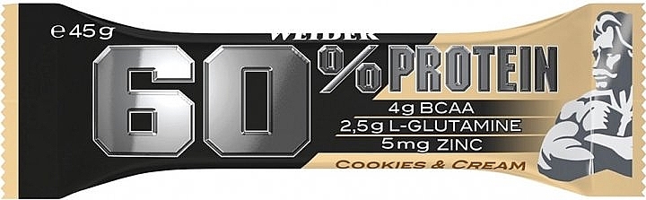 Protein Bar "Cookies & Cream" - Weider 60% Protein Bar Cookies & Cream — photo N1