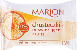 Fragrances, Perfumes, Cosmetics Refreshing Wipes "Fruits", 15 pcs - Marion