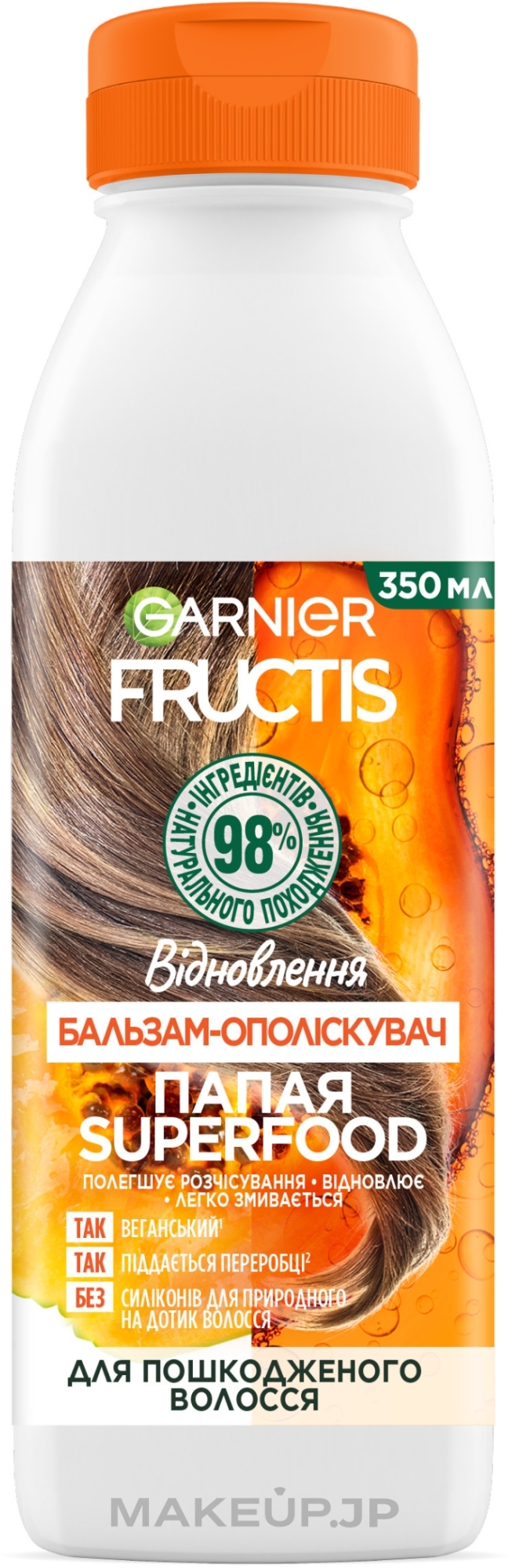 Reparing Conditioner for Damaged Hair "Papaya" - Garnier Fructis Superfood — photo 350 ml