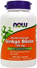 Natural Supplement Ginkgo Biloba, 120 mg - Now Foods Ginkgo Biloba Double Strength — photo N1