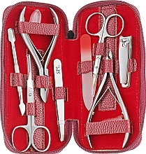 Manicure Set, 8 tools, burgundy, 77601BR - SPL — photo N2