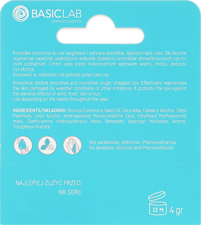 Protective Lipstick - BasicLab Dermocosmetics Famillias — photo N4