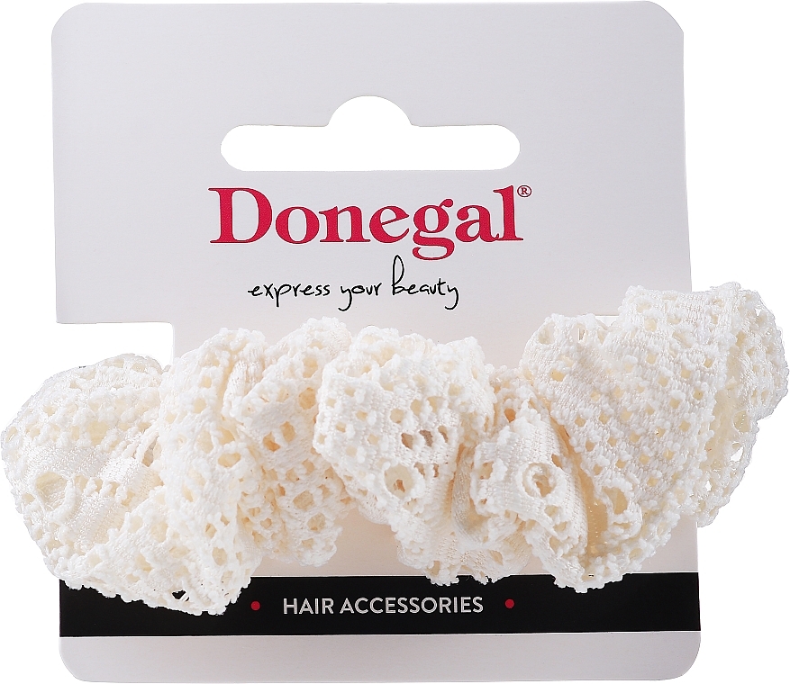 Hair Tie, FA-5608, white lace - Donegal — photo N1