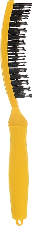 Combo Hair Brush, yellow - Olivia Garden Fingerbrush Combo Nineties Sweet Lemonade — photo N2