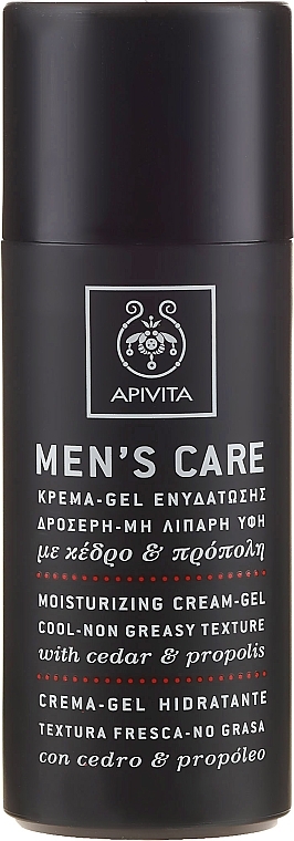 Mom-Greasy Texture Moisturizing Cream Gel with Cedar & Propolis - Apivita Men Men's Care Moisturizing Cream-Gel With Cedar & Propolis — photo N2