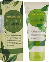 Fragrances, Perfumes, Cosmetics Face Cleansing Foam with Green Tea Extract - FarmStay Green Tea Seed Pure Cleansing Foam