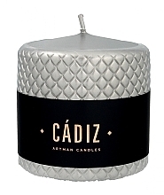 Decorative Candle, 7.8x9.5 cm, silver - Artman Cadiz — photo N1