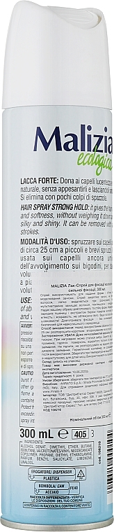 Strong Hold Hair Spray - Malizia Lacca Forte Ecologica Hair Spray Strong Hold — photo N2