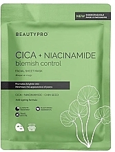 Fragrances, Perfumes, Cosmetics Cica + Niacinamide Sheet Mask - BeautyPro Cica + Niacinamide Facial Sheet Mask