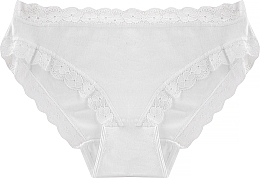 Fragrances, Perfumes, Cosmetics Cotton Panties with Lace Band, white - Moraj