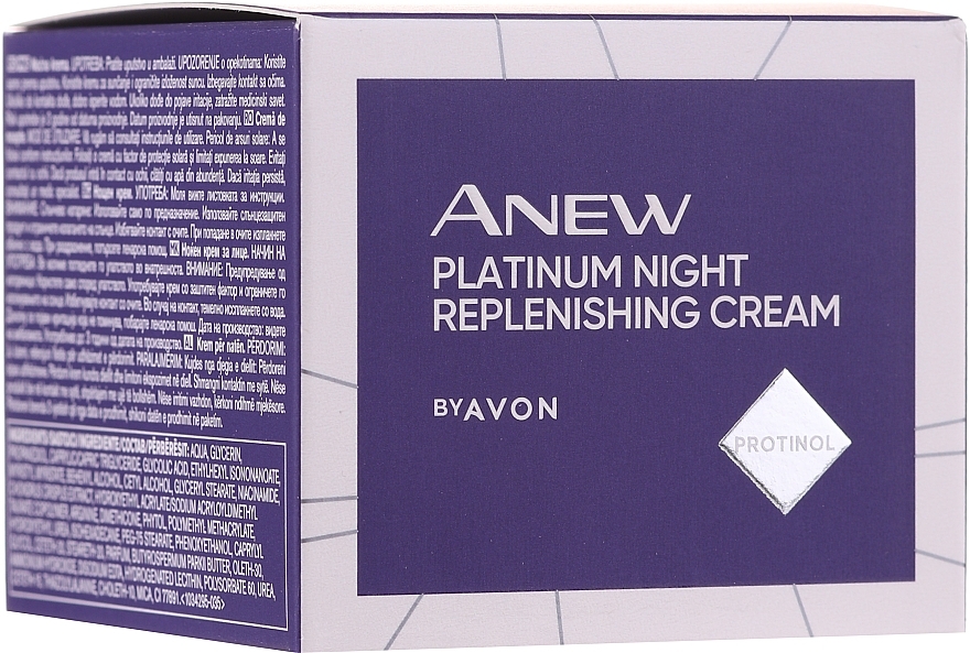 Lifting Anti-Wrinkle Protinol Night Cream - Anew Platinum Night Replenishing Cream With Protinol — photo N2