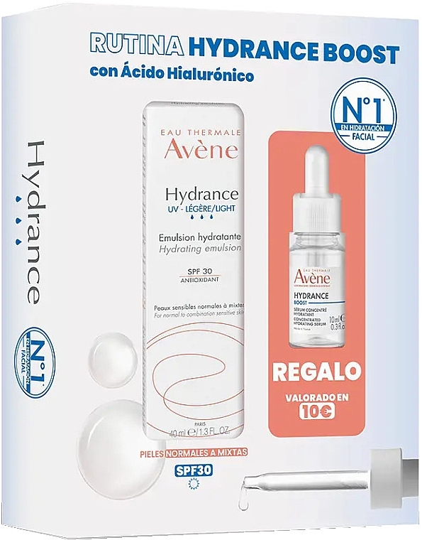 Men's Set - Avene Hydrance Light Boost Rutin SPF30 (f/emulsion/40ml + f/serum/10ml) — photo N1