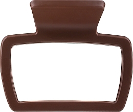 Hair Clip, FA-5677, rectangular, brown - Donegal — photo N1