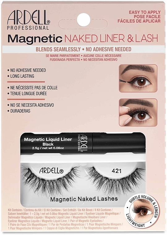 Ardell Magnetic Naked Liner & Lash 421 (eye/liner/2.5g + lashes/2pc) - Set — photo N1