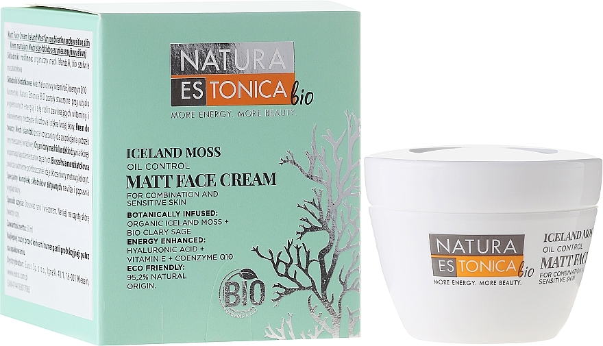 Mattifying Face Cream "Iceland Moss" - Natura Estonica Iceland Moss Matt Face Cream — photo N1