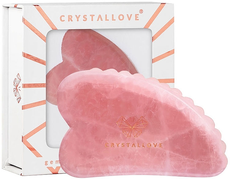 Facial Massager 3D - Crystallove 3D Rose Quartz Guasha — photo N1