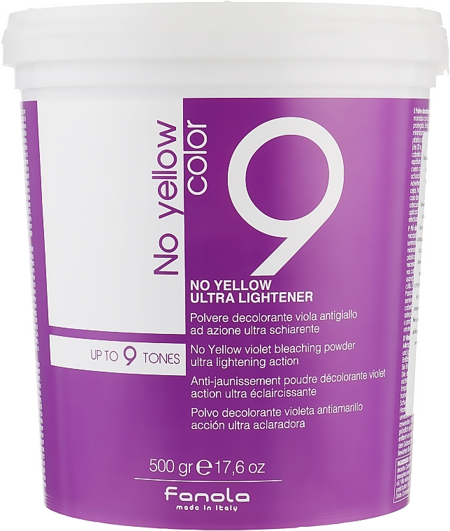 Lightening Hair Powder - Fanola No Yellow 9 Ultra Lightner — photo N1