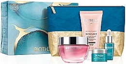 Fragrances, Perfumes, Cosmetics Set - Biotherm Aquasource (f/cr/50ml + f/foam/50ml + elixir/7ml + eye/cr/5ml + pouch)