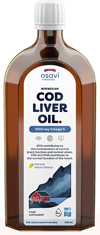 Lemon Cod Liver Oil Dietary Supplement - Osavi Cod Liver Oil 1000 Mg Omega 3 — photo N2