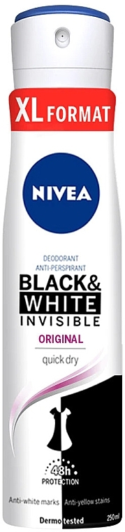 Spray Deodorant - Nivea Black & White Invisible Original — photo N1