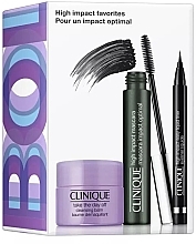 Fragrances, Perfumes, Cosmetics Clinique High Impact Favorites Set (mascara/7ml + eye/liner/0.34g + balm/15ml) - Set