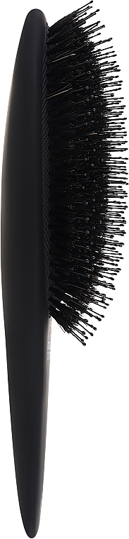 Massage Hair Brush, combined bristles, black - Olivia Garden Expert Care Curve Boar & Nylon Bristles Matt Black — photo N2