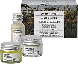 Fragrances, Perfumes, Cosmetics Set - Comfort Zone Sacred Nature Regenerative Beauty Kit (balm/15 ml + cr/15 ml + serum/10 ml)