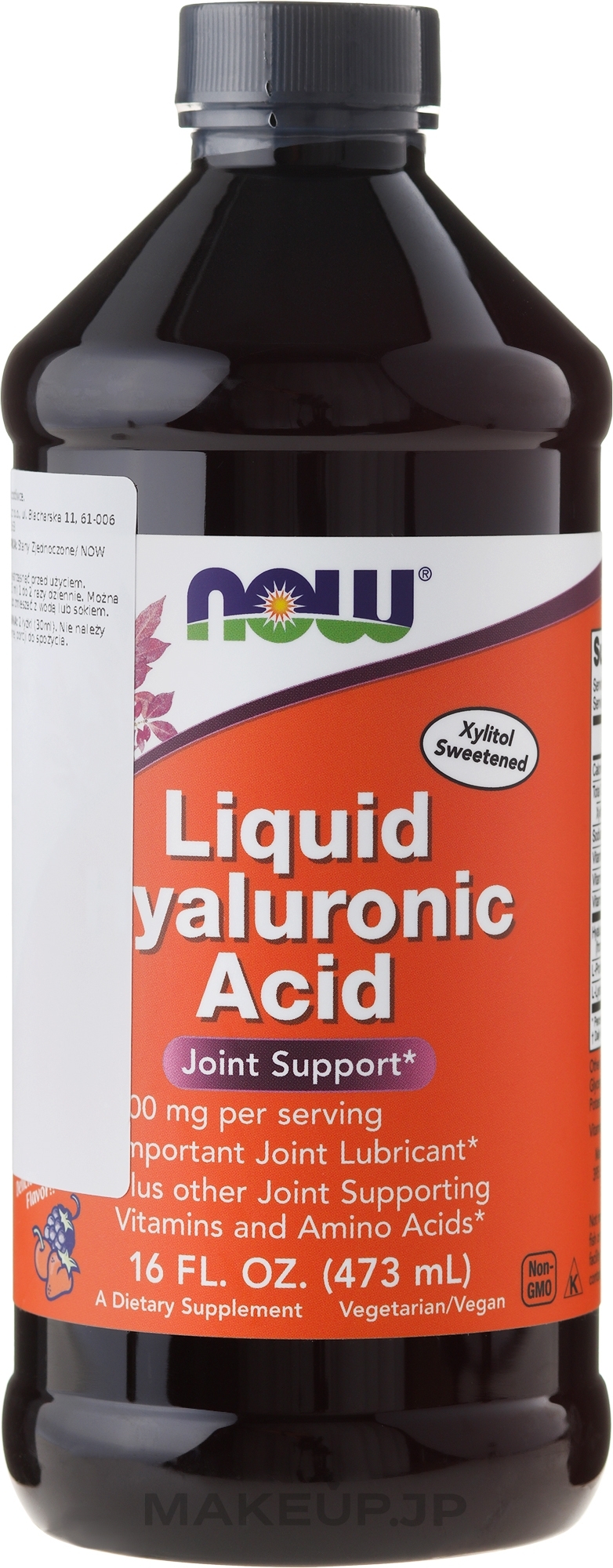 Liquid Hyaluronic Acid - Now Foods Liquid Hyaluronic Acid — photo 473 ml