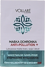 Face Mask "Moisturizing Hyaluronic Acid + Vitamins C & E" - Vollare Anti-Pollution Protection Mask — photo N5